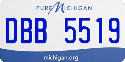 MI license plate DBB5519