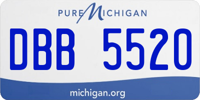 MI license plate DBB5520