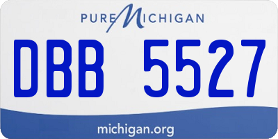 MI license plate DBB5527