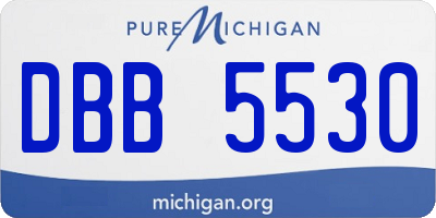 MI license plate DBB5530