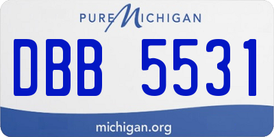 MI license plate DBB5531