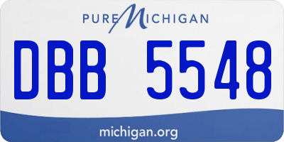 MI license plate DBB5548