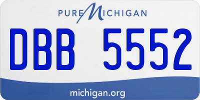 MI license plate DBB5552