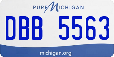 MI license plate DBB5563