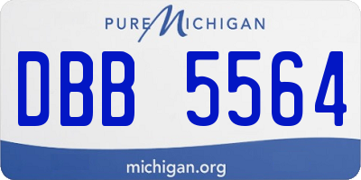 MI license plate DBB5564