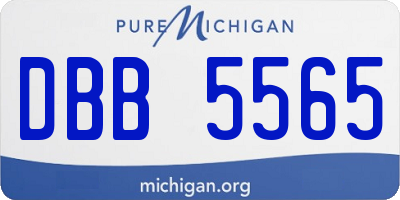 MI license plate DBB5565