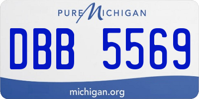 MI license plate DBB5569