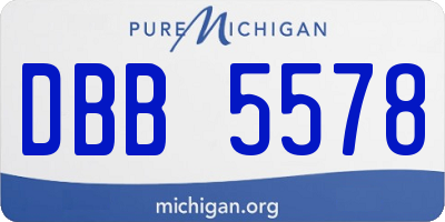 MI license plate DBB5578