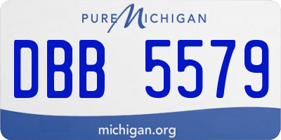 MI license plate DBB5579