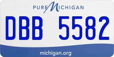 MI license plate DBB5582