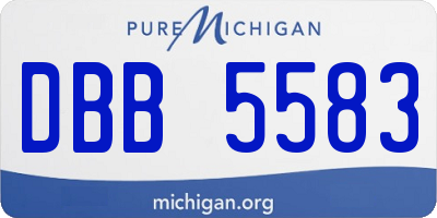 MI license plate DBB5583