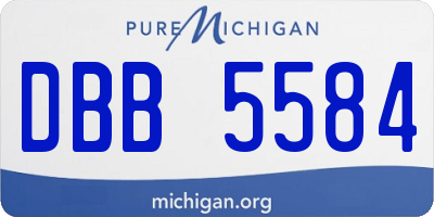 MI license plate DBB5584