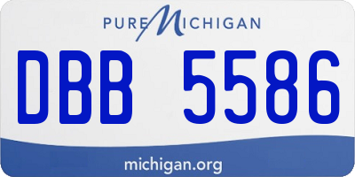 MI license plate DBB5586