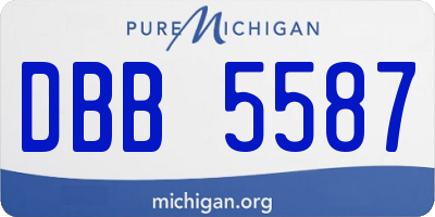MI license plate DBB5587