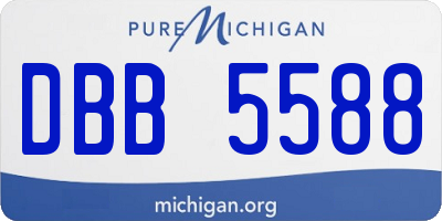 MI license plate DBB5588