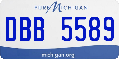 MI license plate DBB5589
