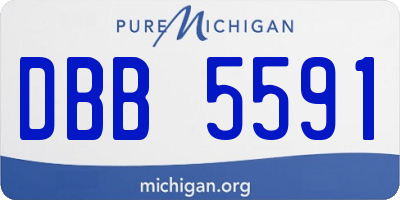 MI license plate DBB5591