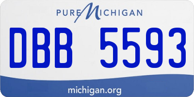 MI license plate DBB5593