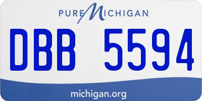 MI license plate DBB5594