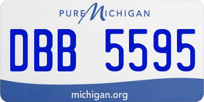 MI license plate DBB5595
