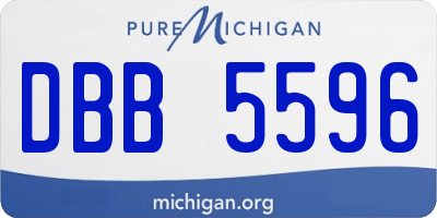MI license plate DBB5596
