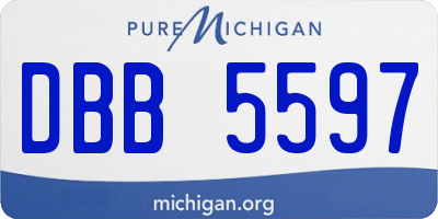 MI license plate DBB5597