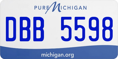 MI license plate DBB5598