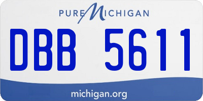 MI license plate DBB5611