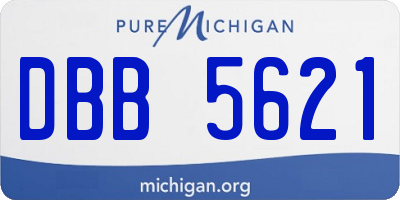 MI license plate DBB5621