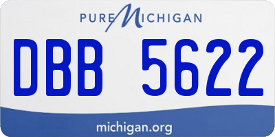 MI license plate DBB5622