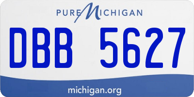 MI license plate DBB5627