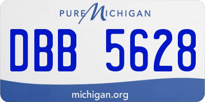 MI license plate DBB5628