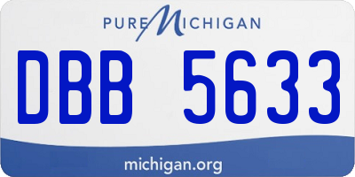 MI license plate DBB5633