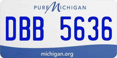 MI license plate DBB5636