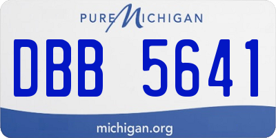 MI license plate DBB5641