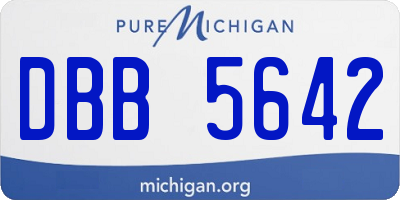 MI license plate DBB5642