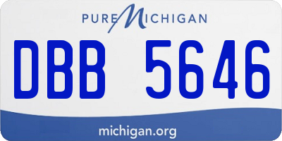MI license plate DBB5646
