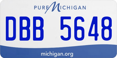 MI license plate DBB5648