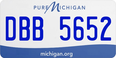 MI license plate DBB5652