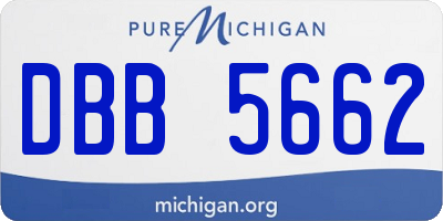 MI license plate DBB5662