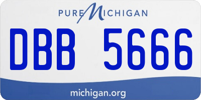 MI license plate DBB5666