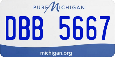 MI license plate DBB5667