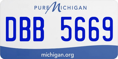 MI license plate DBB5669