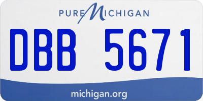 MI license plate DBB5671