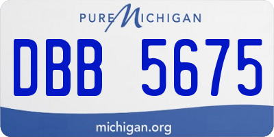 MI license plate DBB5675