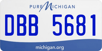 MI license plate DBB5681