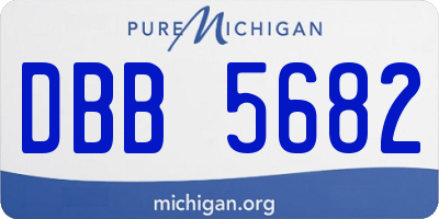 MI license plate DBB5682