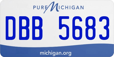 MI license plate DBB5683