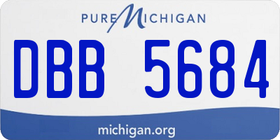 MI license plate DBB5684
