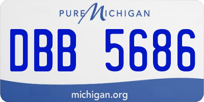 MI license plate DBB5686